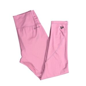 Adidas Aeroready Womens M Pink High Waist 7/8 Leggings Active Yoga Gym Training